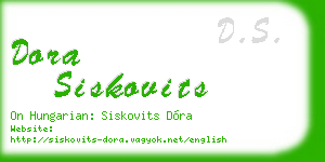 dora siskovits business card